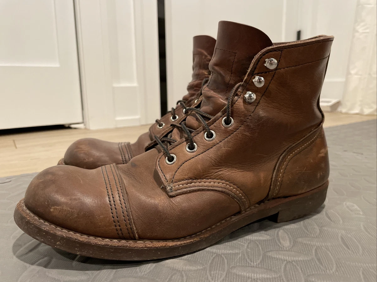 Red Wing 8111 Iron Ranger Amber Harness Mens 9.5 D Nitrile Cork