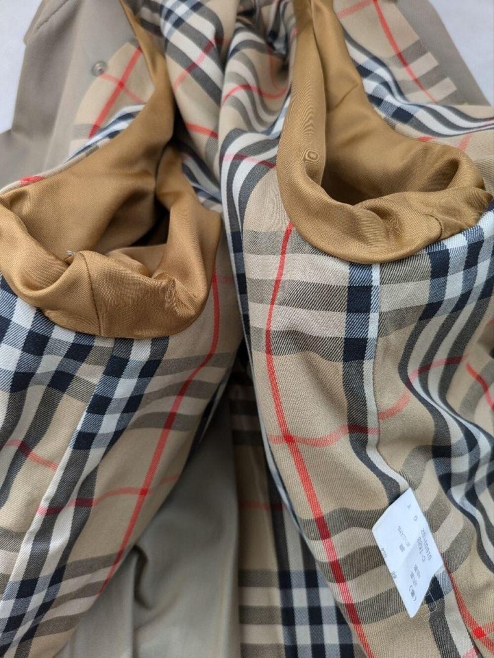 Burberry London Trench Coat From Japan Nova Check Ladies 7 Beige