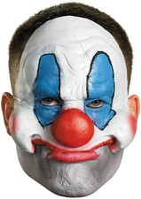 CREEPY CLOWN ADULT VINYL CHINLESS FACE MASK HALLOWEEN COSTUME ACCESSORY