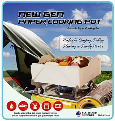 New Gen Portable Paper Cooking Pot for Camping-Traveling (4 Set / 1100cc)