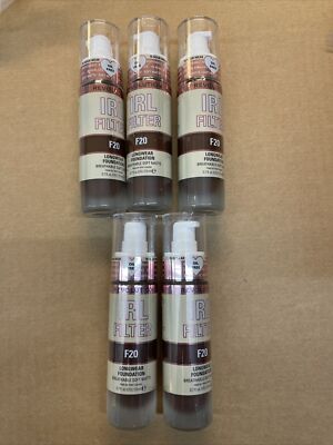 Restposten 5 x Revolution IRL Filter F20 Longwear Foundation Neu Versiegelt Makeup