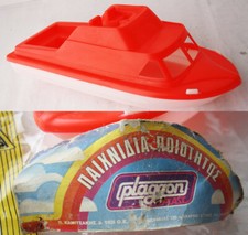 RARE VINTAGE 80'S CRIS CRAFT PLASTIC BOAT PLAGGON GREECE GREEK 11" / 29cm NEW !!