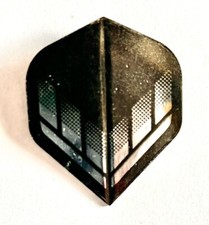 Dart Flights 10 sets Black and Silver Chevron Design Amerithon Standard Shape