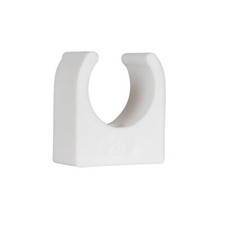 Image of 16mm to 32mm Plastic Snap In Open Pipe Clips PVC Single Hinged Clip - TekTools