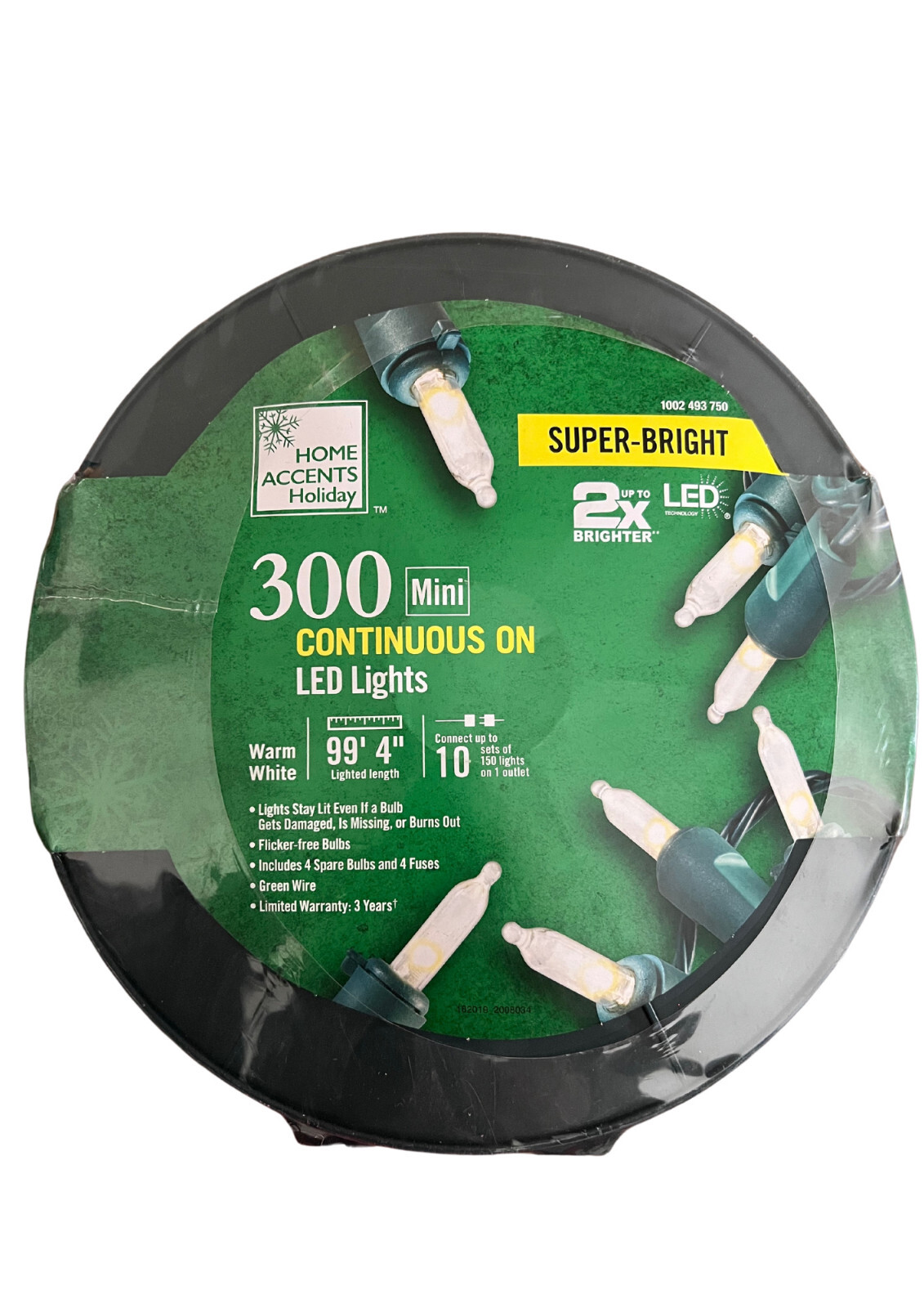 Home Accents Holiday 300Light LED On White String Lights 29944550655