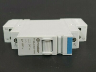 Finder 22.22.9.024.4000 Modular Contactor DPST-NO 24 V DC
