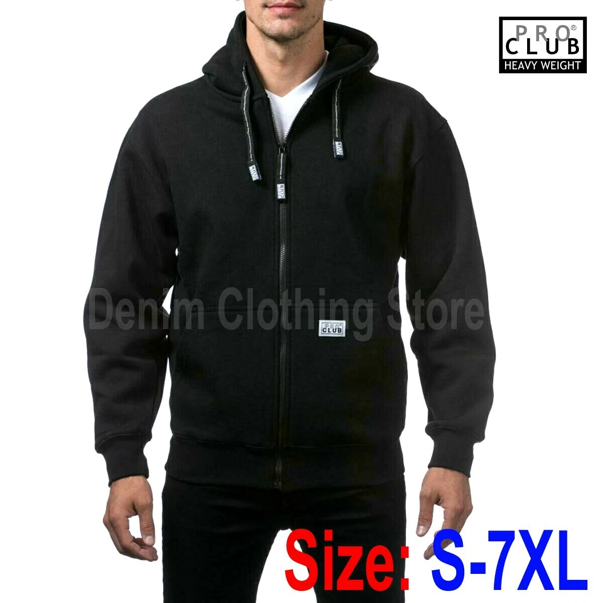 Pro club zipper hoodie sale