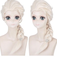 Elsa Anna Fancy Dress Hairpiece Wig Womens Frozen Cosplay