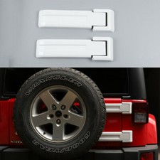 White Tailgate Hinge Trim Spare Tire Covers For Jeep Wrangler Jk Jku 2007-2018