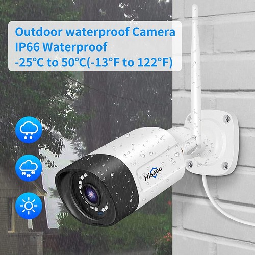 Hiseeu 3MP WIFI 8CH IP 2K NVR Outdoor Wireless Security Camera System CCTV Audio - Picture 30 of 33