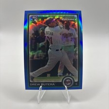 2010 Bowman Chrome - Drew Butera #181 Blue Refractor /150 Twins