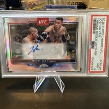 2025 Topps Chrome UFC Rookie Auto Joshua Van Refractor /199 PSA 9 (RC, AU)