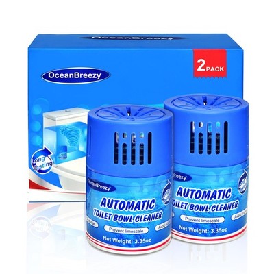 Toilet Bowl Cleaners 2 Bottles | Automatic Long-Lasting Blue Toilet Cleaner T...