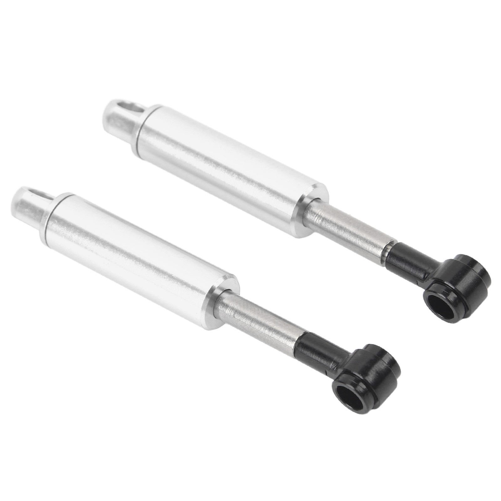 (Silver)2Pcs Aluminum Alloy RC Oil Damper Suspension Shock AJ