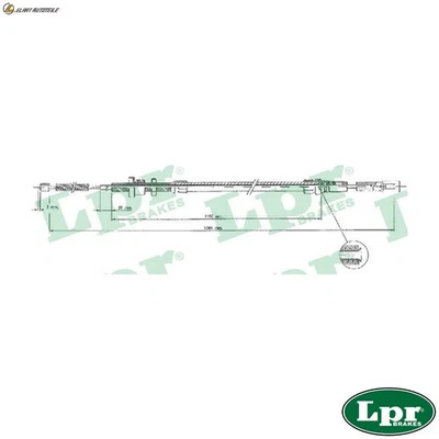 SEILZUG FESTSTELLBREMSE C0091B FÜR CITROEN KDZ /K1G/K1F/KFZ /KFY /KDY 1.4L 4cyl - Bild 1 von 4
