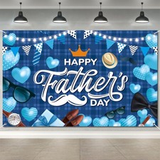 Happy Fathers Day Banner Decorations 70.9x45.3in Extra Large Size