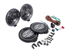 Hella 500 Series Black Magic Driving Lamp Kit 55W Round 6.375" Dia Black Lens