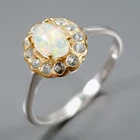 Handmade  Natural Opal Ring 925 Sterling Silver Size 8 /R472710