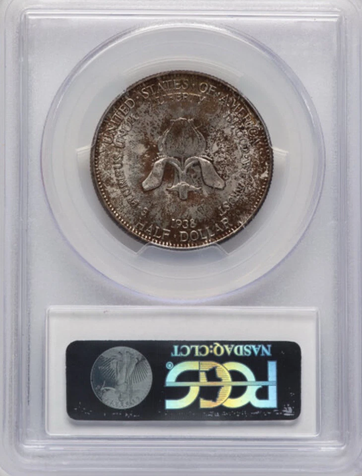 1938 New Rochelle -50C- Classic Commemorative Silver Half Dollar-PCGS MS66 CAC - Image 2 of 2