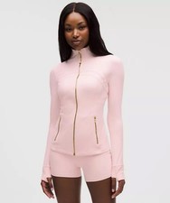 Lululemon Define Jacket Nulu Pink Pearl/Gold/Gold size 6