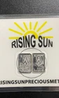 "Pure Silver" 2 Grams "Rising Sun Precious Metals ", "Masonic Square &Compass"
