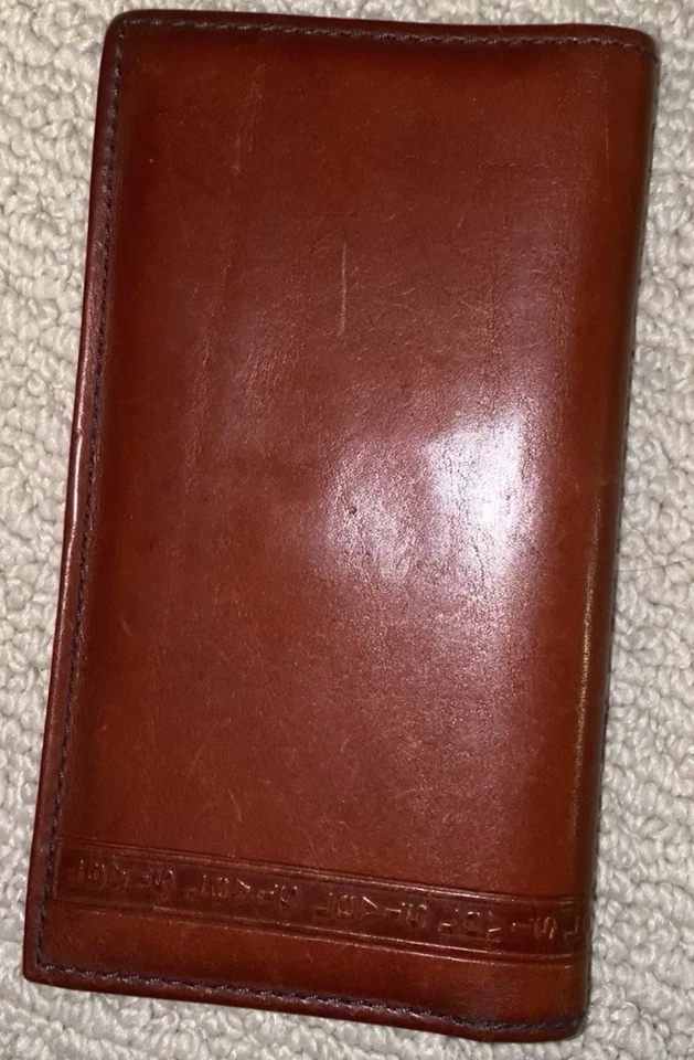 Cartera larga vintage de cuero Levis de mezclilla en relieve  Foto 2 de 4