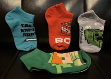 Kids Toddlers Small Size Socks Minecraft Brand New 4 Pairs 
