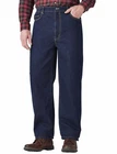 Mens Warm-Lined Woven Jean Cozy And Stylish Denim Pants by Pegasus
