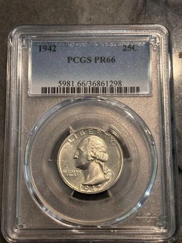 1942-P Washington Quarter Proof — photo from another recent sale