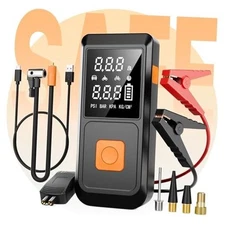 Jump Starter with Air Compressor, 4000A 12V Car Battery Jumper Starter Box 