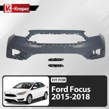 Front Bumper Cover Kit With Bracket For 2015 2016 2017 2018 Ford Focus Primed