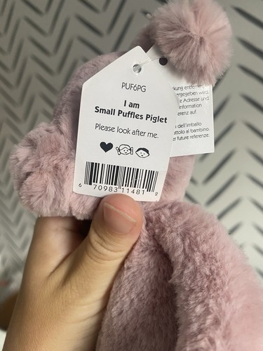 Retired And Rare Jellycat 'I Am Small Puffles Piglet' Bnwt - Picture 3 of 4
