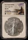 2022 $1 1 oz Silver American Eagle U.S. State Series NGC MS 70 | Nebraska | UNC