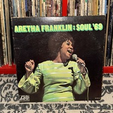 1969 ARETHA FRANKLIN Soul '69 LP Atlantic SD 8212 Shrink Soul R&B VG+/NM