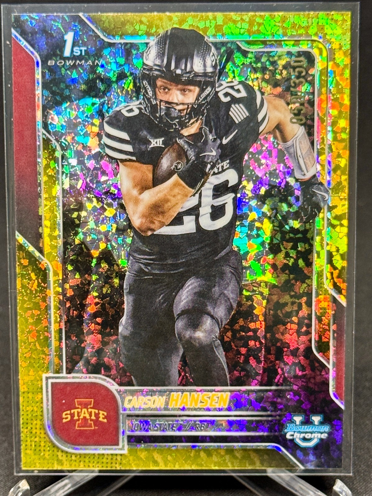 2025 Bowman Chrome U - Carson Hansen - Yellow Mini-Diamond Refractor /350