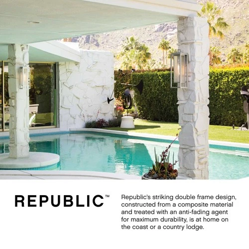 Hinkley Republic 12" High Satin Nickel Outdoor Wall Light - Picture 8 of 10