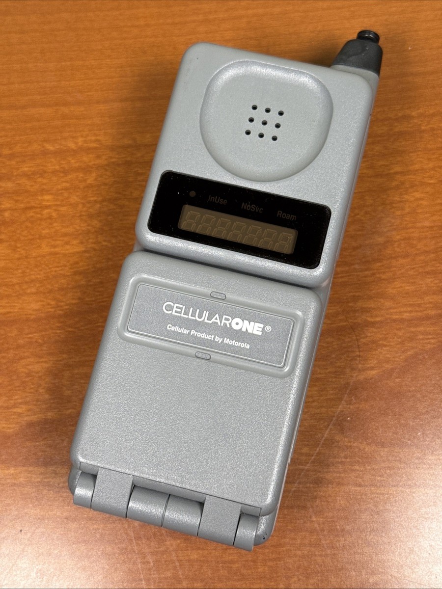 Vintage Motorola Brick Flip Cell Phone With Battery Powers On. | eBay