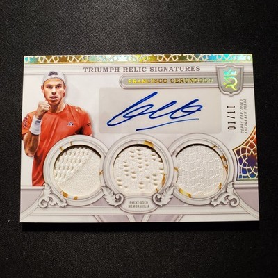2024 TOPPS ROYALTY TENNIS FRANCISCO CERUNDOLO TRIUMPH RELIC SIGNATURES...