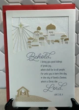 Dayspring Christmas Card w/ Envelope ~ Behold ... The Lord  ~ Religious