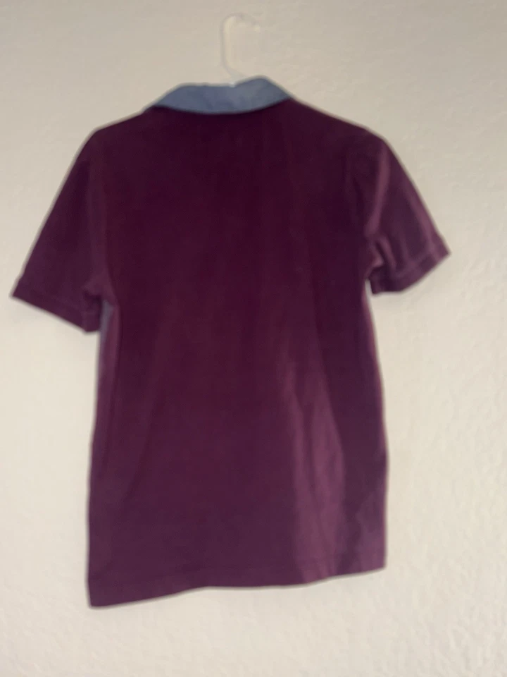 Camisa Polo Penguin Para Mujer Mediana Heritage Calce Ajustado Púrpura Azul Informal Top Golf Foto 4 de 4