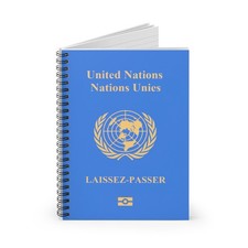 United Nations Diplomatic Passport Cover LugSpiral Notebook - Ruled Line