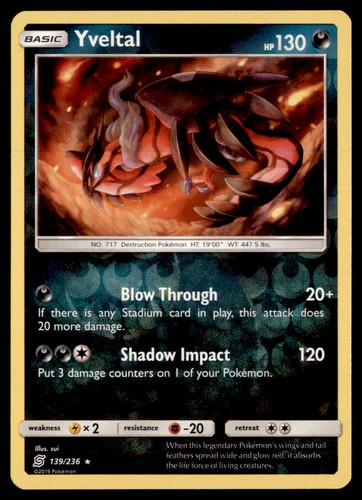 Yveltal 139/236 Unified Minds 2019 sui Reverse Holo LP