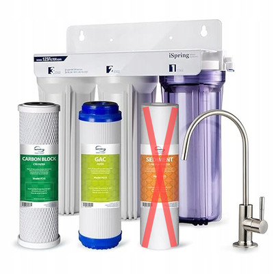 Wasserfilter iSpring US31 3-stufiges Untertisch-Wasserfiltersystem 