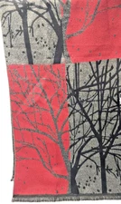 Mio Marino Scarf Womens One Size Red Gray Black 76 Long x 13 Wide