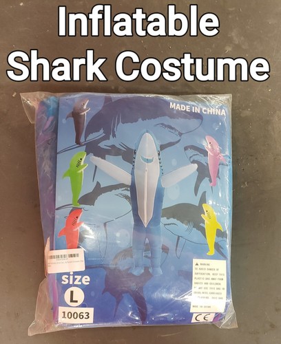 NEW Inflatable Shark Costume Party Halloween For Adults Sz Large