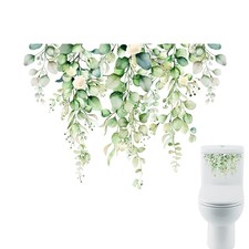 Toilet Seat Wall Sticker Plant Bathroom Decorative Wall Stickers Hassle-Free