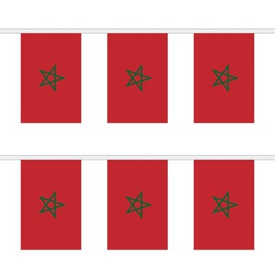 Flagtex Marokko Rechteck Wimpelkette