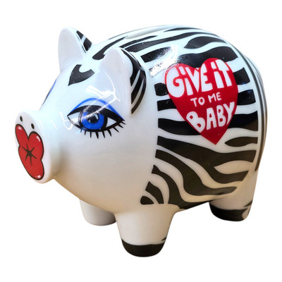 Ritzenhoff Mini Piggy Bank Zebra Stripes Petra Peschkes  Give It To Me Baby 