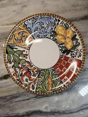 CERAMICHE ITALIA MADE IN ITALY MOSAIC 11'' CERAMIC SERVING PLATE