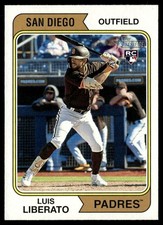 2023 Topps Heritage Luis Liberato Rookie San Diego Padres #168